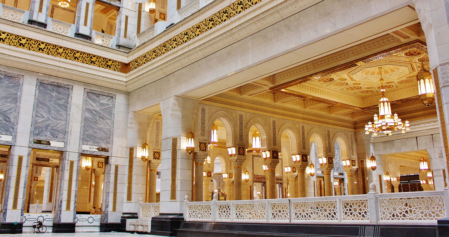 Grand hotel lobby interior